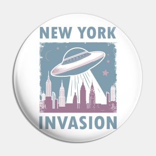 Vintage UFO New York Invasion Pin