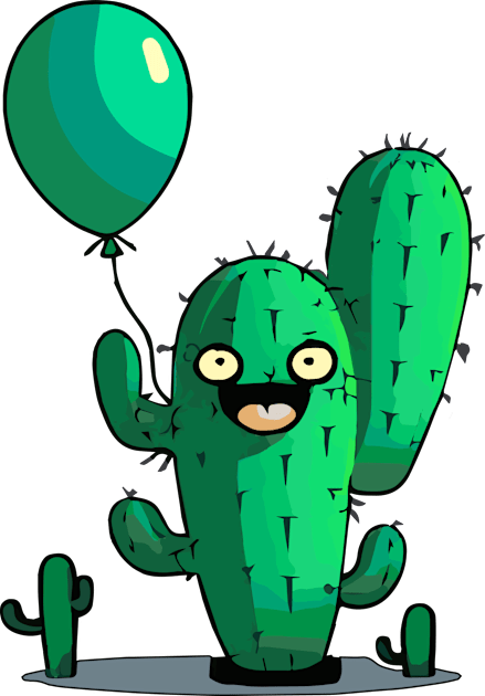 Cactus holding a balloon Kids T-Shirt by oscargml