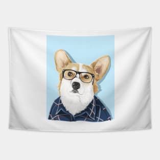 Nerd Corgi Tapestry