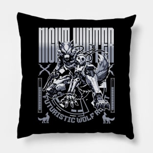 Wolf Night Hunter Sci-fi Job Future Mecha Animals Robot Pillow