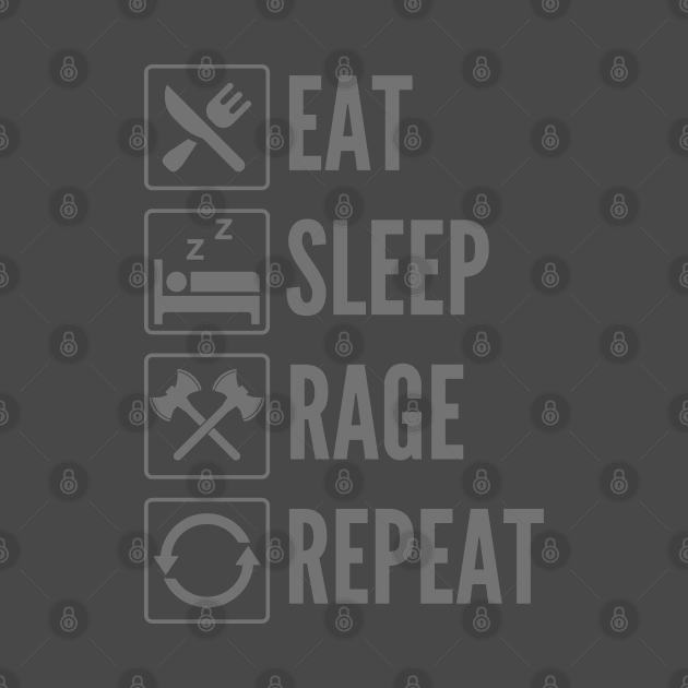 Eat, Sleep, Rage and Repeat - D&D Barbarian Class by DungeonDesigns