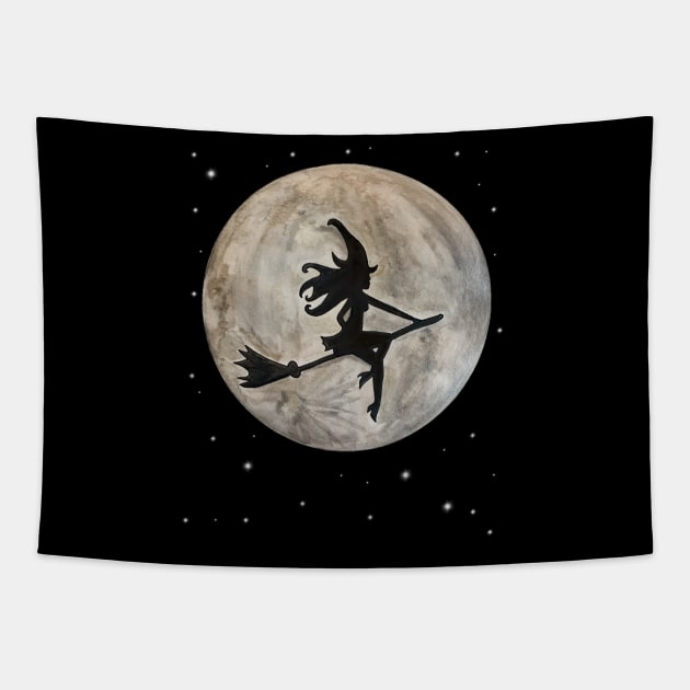 Starry night ride Tapestry by Whettpaint