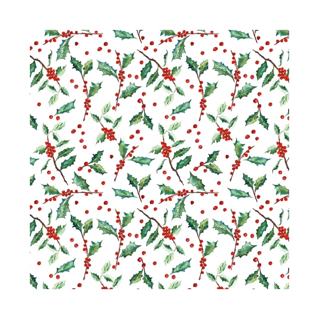 Christmas Holly Pattern by LThomasDesigns