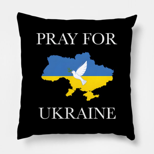 Pray For Ukraine Pillow by jasper-cambridge