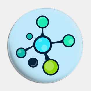 Blue green molecules science pattern Pin