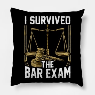 I Survived The Bar Exam Funny Law Student Lawyer Attorney Pillow