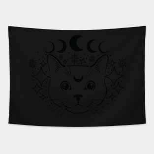 Celestial Kitty Cat PINK COLOR Tapestry