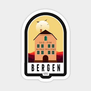 Bergen Sticker House, for Norway lovers, Norge Magnet