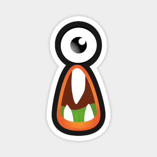 one eye funny cartoon character 08. Magnet