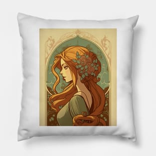 Rapunzel - Art Nouveau Pillow