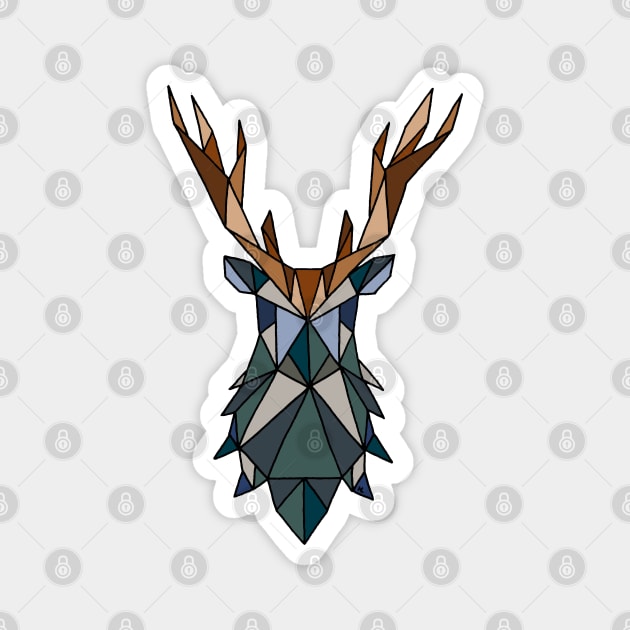 Geometric Deer Magnet by HLeslie Design