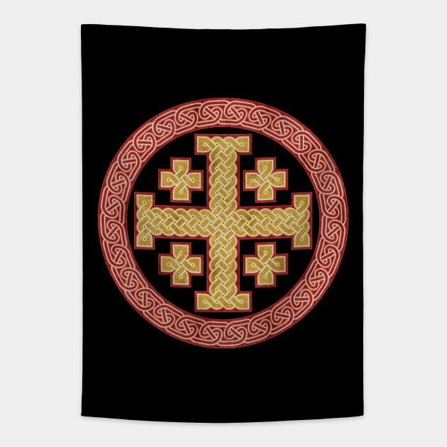 Celtic Style Jerusalem Cross Tapestry by Ricardo77