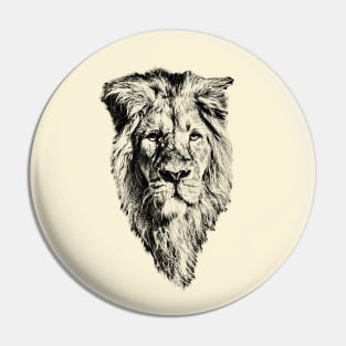 Lion portrait Pin