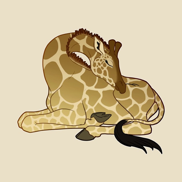 Naptime Giraffe by TehNessa