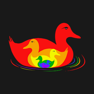 Cute Duck Rainbow T-Shirt