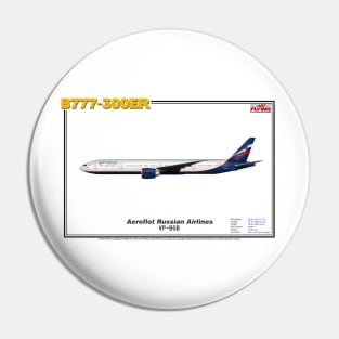 Boeing B777-300ER - Aeroflot Russian Airlines (Art Print) Pin