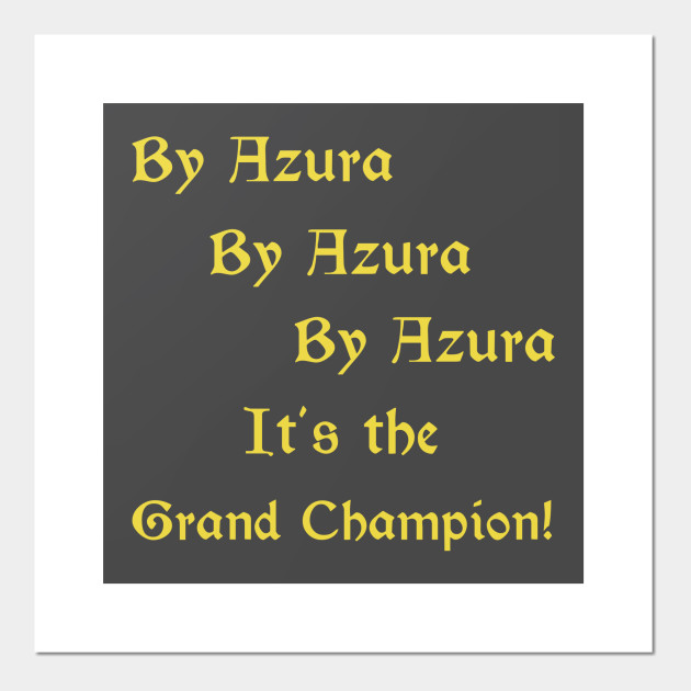 By Azura it's the Grand Champion! - Oblivion - Affiche et Impression d'art | TeePublic