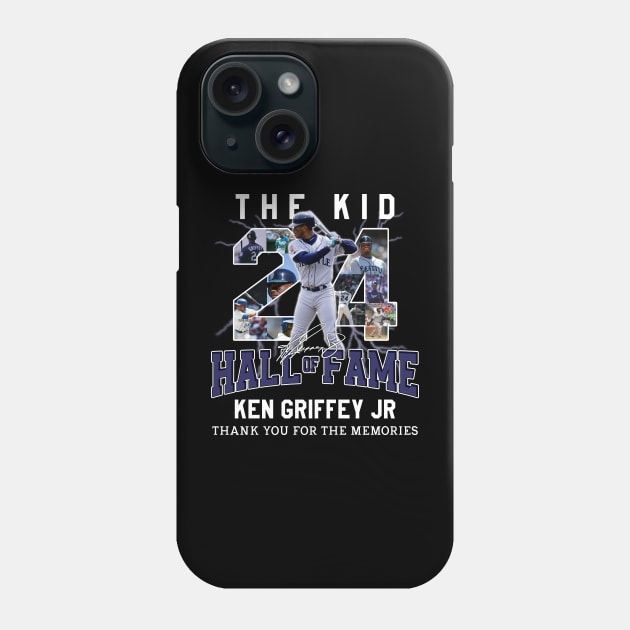 Ken Griffey Jr The Kid Basketball Legend Signature Vintage Retro 80s 90s Bootleg Rap Style Phone Case by CarDE