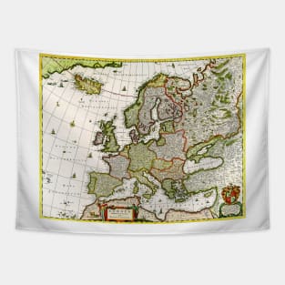 Nicolas Visscher - Europe Map 1660 - Ancient Worlds Tapestry