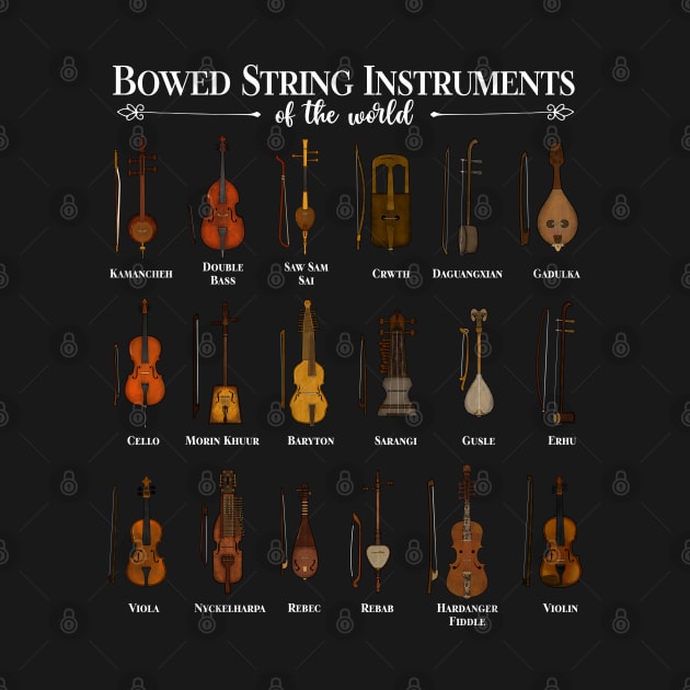 Various bowed string instruments by Modern Medieval Design