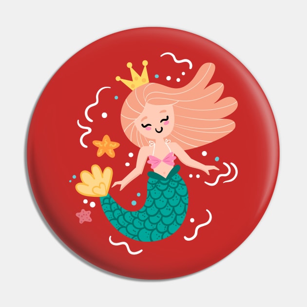 Little Mermaid Pin by Mako Design 