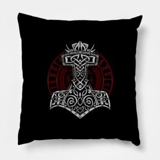 Viking Norse God Hammer - Mjolnir Pillow