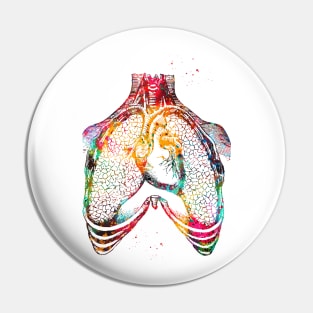 Human heart and lungs Pin