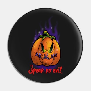 Speak no evil pumpkin Pin