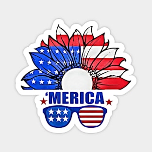 4th of July US Flag Independence Day 'Merica Magnet