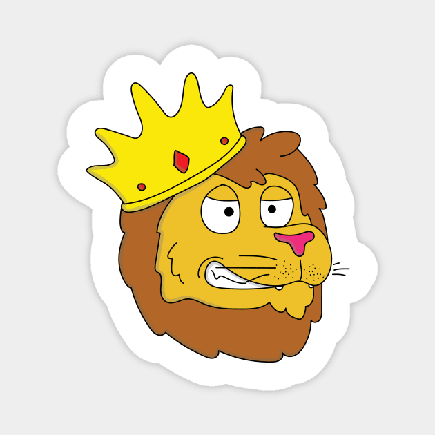 Leo the king Magnet by disharmonicdoodles