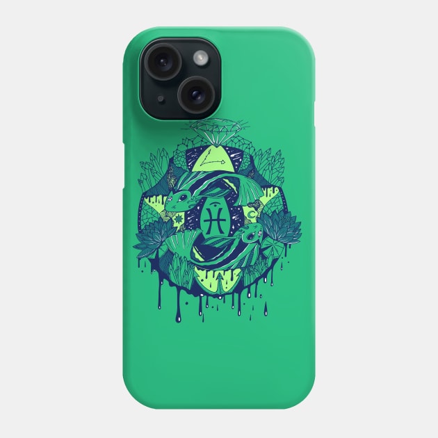 Ngreen Mystic Pisces Motion Phone Case by kenallouis