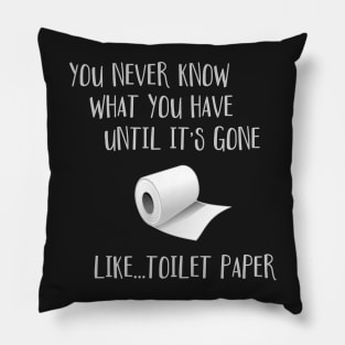 You Never Know What You Have Until It's Gone...Like Toilet Paper Pillow