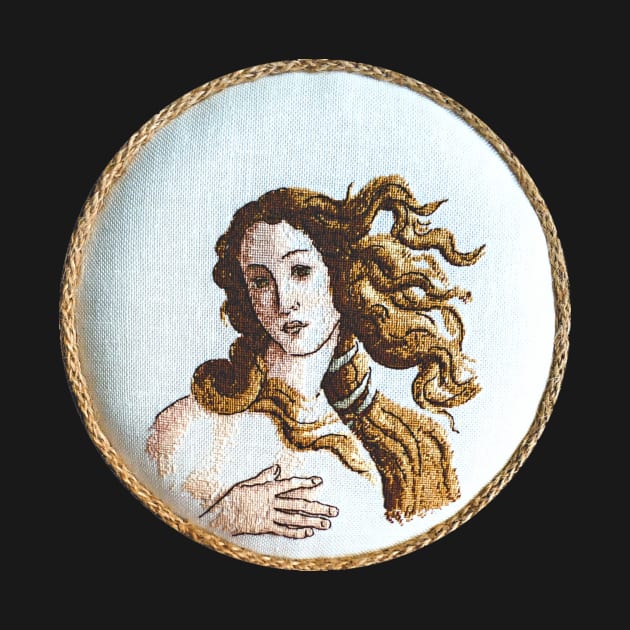 the birth of venus embroidery Sandro Botticelli by opptop