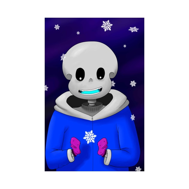 Sans snowed in, background version by raicyrose