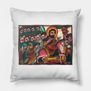 Hosanna | Ethiopian Icon of the Entry into Jerusalem Pillow