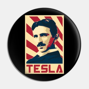 Nikola Tesla Retro Pin