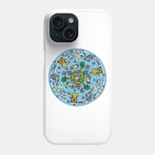 Cat Themed Mandala Phone Case