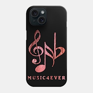 Pink Rose Wood Music4ever Phone Case