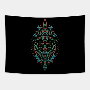 tiger tattoo Tapestry