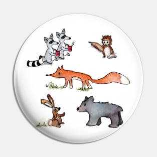 Woodland animal sticker Bundle Pack Pin