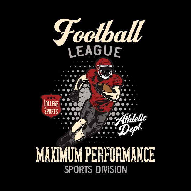 American Football League Player Vintage Design by Foxxy Merch