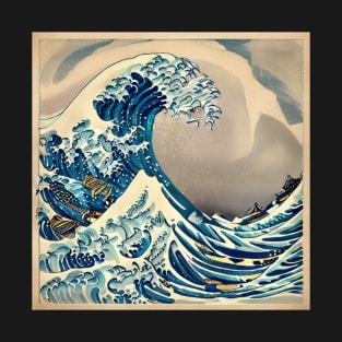 Katsushika's The Great Wave off Kanagawa Reimagined T-Shirt