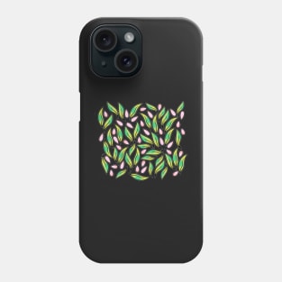 Spring mood fresh leaves and seeds summer green pattern Phone Case