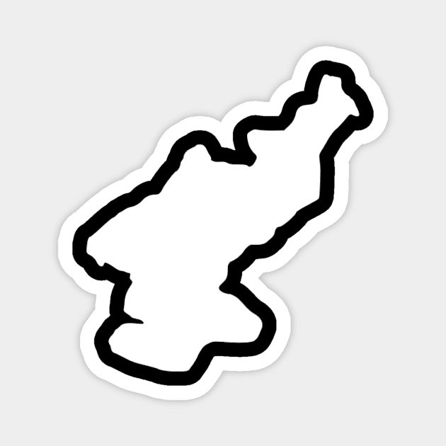 North Korea map Magnet by Designzz