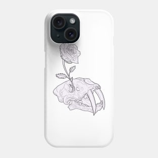 Skull and rose Phone Case