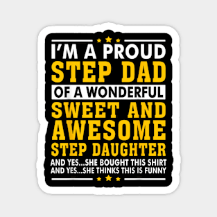 Funny Step Dad Fathers Day Gift Step Daughter Stepdad Magnet