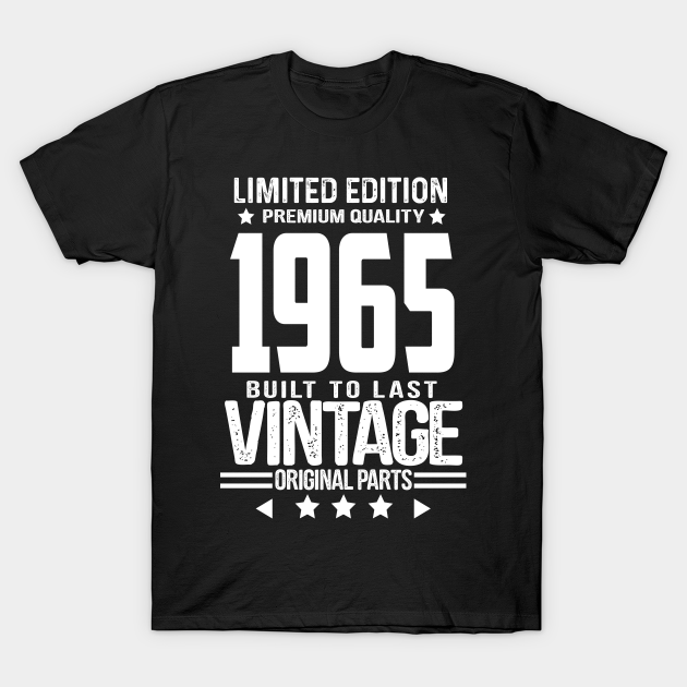 Discover Retro Vintage Birthday- 1965 - Retro Vintage Birthday - T-Shirt