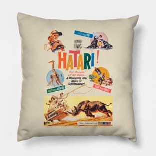 Hatari! Movie Poster Pillow