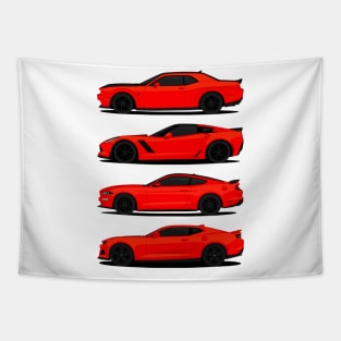 AMERICAN MUSCLE RED Tapestry