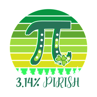 3.14% Pirish Saint Patricks Day Green Math Geek Pi Day T-Shirt